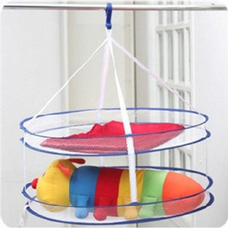 夯~優質大號雙層可伸縮折疊防風曬衣籃/晾衣籃