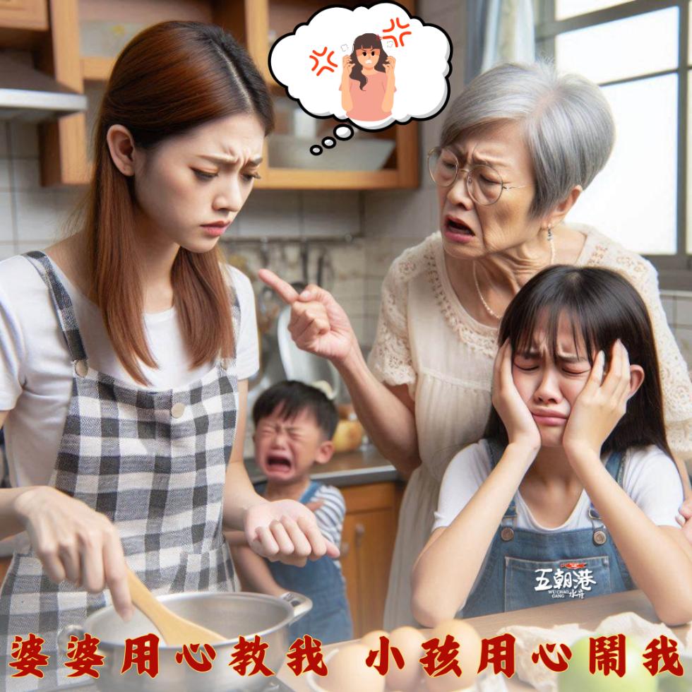 五朝港，婆婆用心教我小孩用心鬧我。