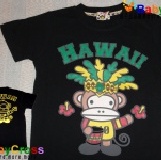 99元限量搶購小孩版-BabyCross猴子T 夏威夷猴子(黑)限量促銷親子裝、倩侶裝、全家福、隊服、班服、男女皆可、中性服、猴子T、台灣設計生產、 特價：$99