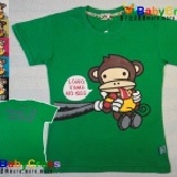 BabyCross猴子系列-猴子給我抱抱-小孩款綠色 親子裝、倩侶裝、全家福、隊服、班服、男台灣設計、台灣生產、100%純棉、杜絕黑心貨、穿的開心買的安心