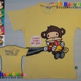 BabyCross猴子系列-猴子給我抱抱-小孩款黃色 親子裝、倩侶裝、全家福、隊服、班服、男台灣設計、台灣生產、100%純棉、杜絕黑心貨、穿的開心買的安心