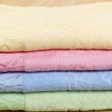 100%天然竹細纖維提花毛巾(33*75)-黃色-part 1_可抗菌/防臭 會呼吸的纖維哦~ 特價：$129