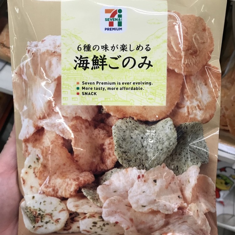 日本7-11 六口味海鮮仙貝餅