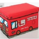 公車收納凳 紅色(大款) /玩具箱/收納箱