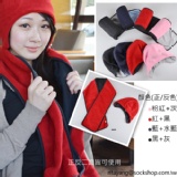 台灣製-登山用品級-飛行帽+雙色圍巾組