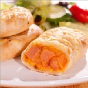 【碁富食品】紅龍法式香濃起司派(130g*10條/包) 香濃起司搭配火腿丁，多層次的香酥派皮，絕對是超越幸福的好滋味。 特價：$275