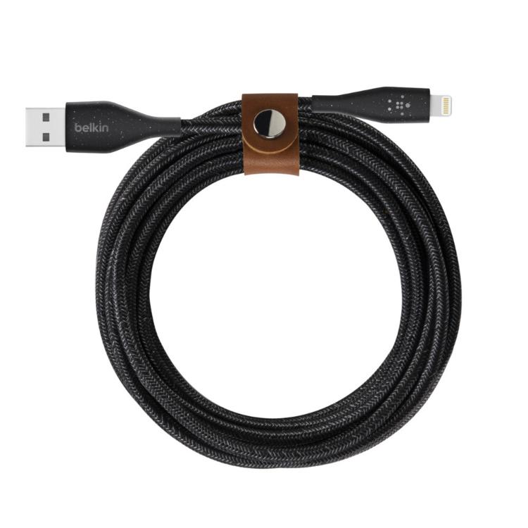 【Belkin】貝爾金USB-A轉Lightning編織收納傳輸線1.8公尺 台灣總代理
