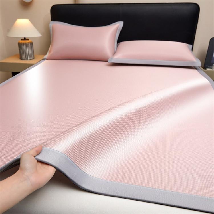 【CityStar】夏季新款可機洗千鳥紋冰絲涼蓆三件套-180*200cm (雙人床)