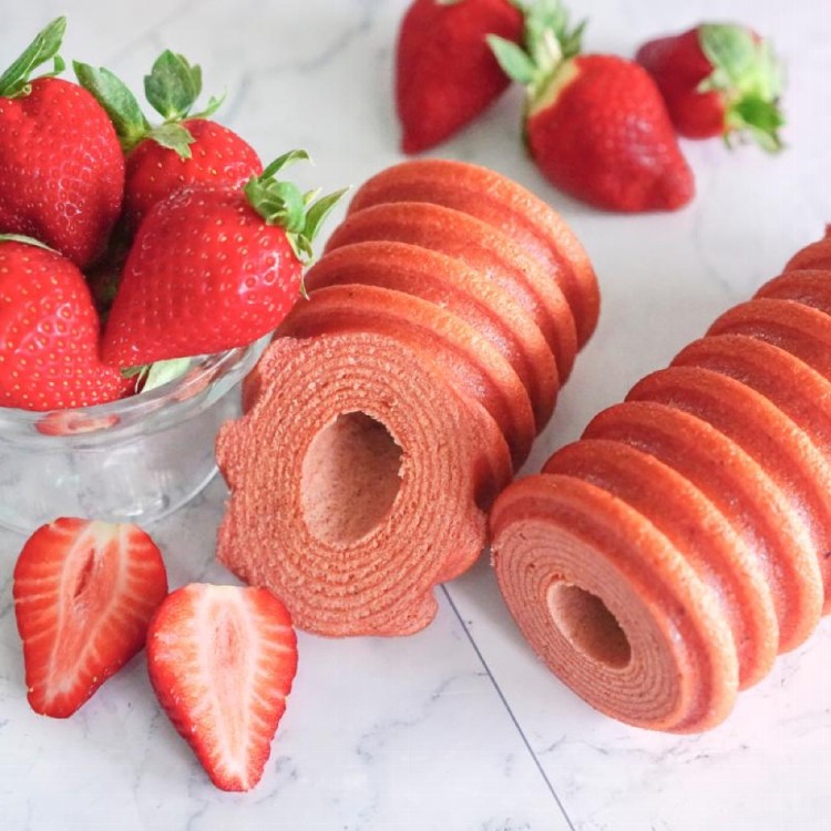 免運!【亞典菓子工場】草莓年輪蛋糕 160g/條 (20條,每條225.6元)