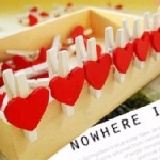 韓式調調.甜甜的愛木質愛心小夾子 前10團開團參與皆可免費索取1支