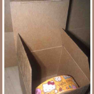 E-2046日本底普通盒正立方形正方形牛皮紙空盒