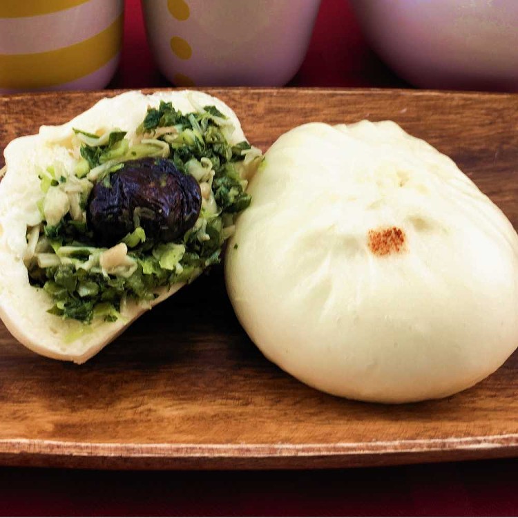 青江菜菇菇包-全素(黑色圓點)