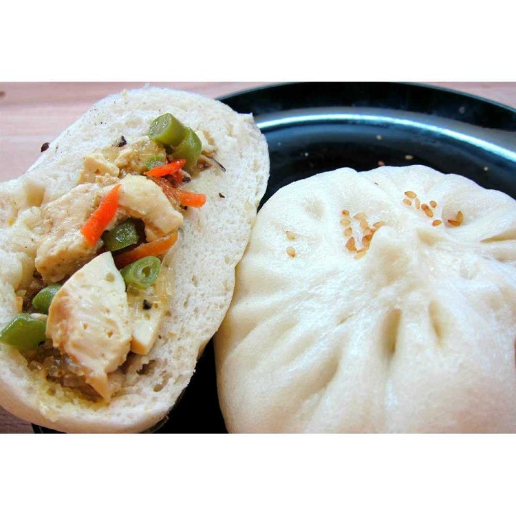 招牌四季豆腐包-五辛素(綠色圓點)