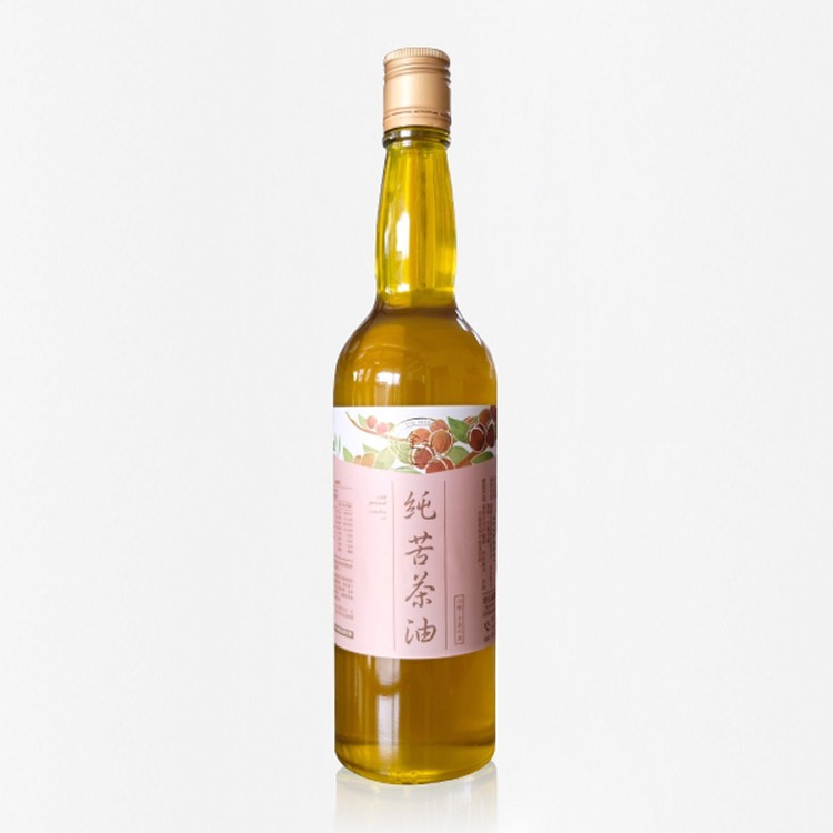 冷壓純苦茶油 600ml 玻璃瓶裝