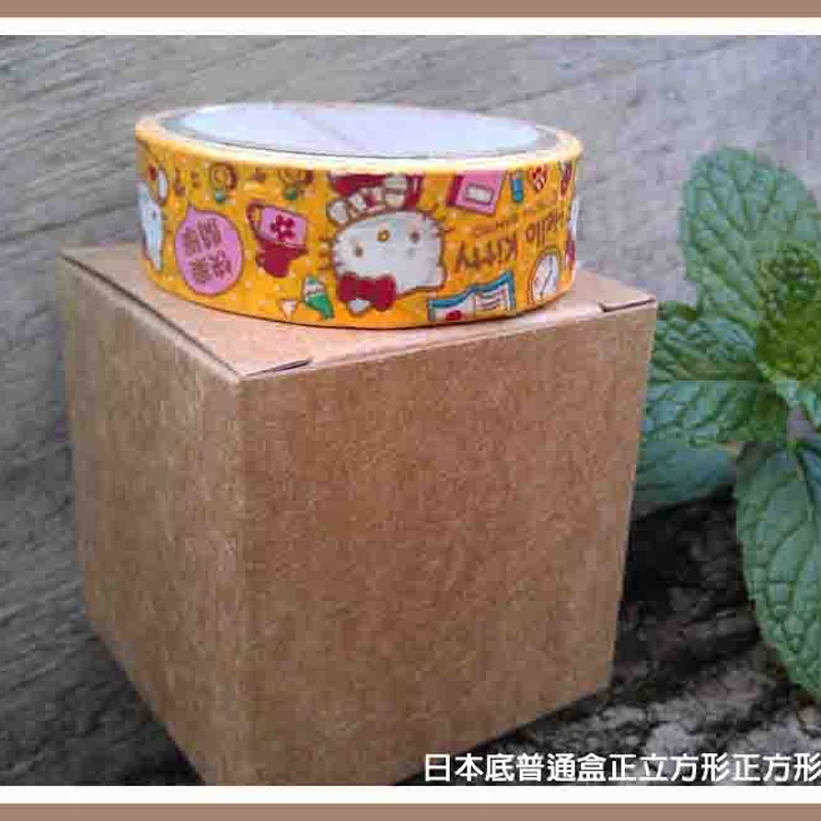 E-2046日本底普通盒正立方形正方形牛皮紙空盒