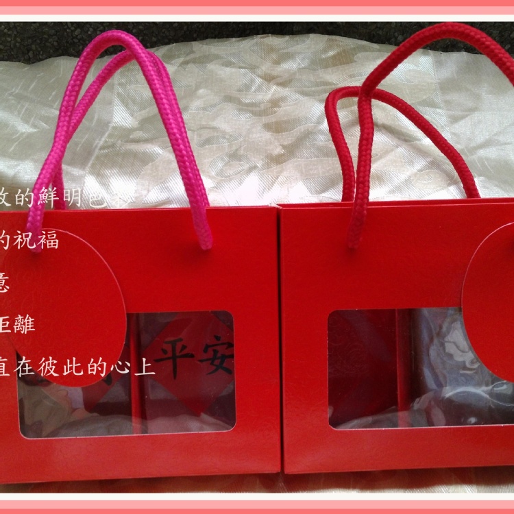 2入紅色玫瑰立體壓紋提盒手工皂禮盒手工皂包裝盒皂盒