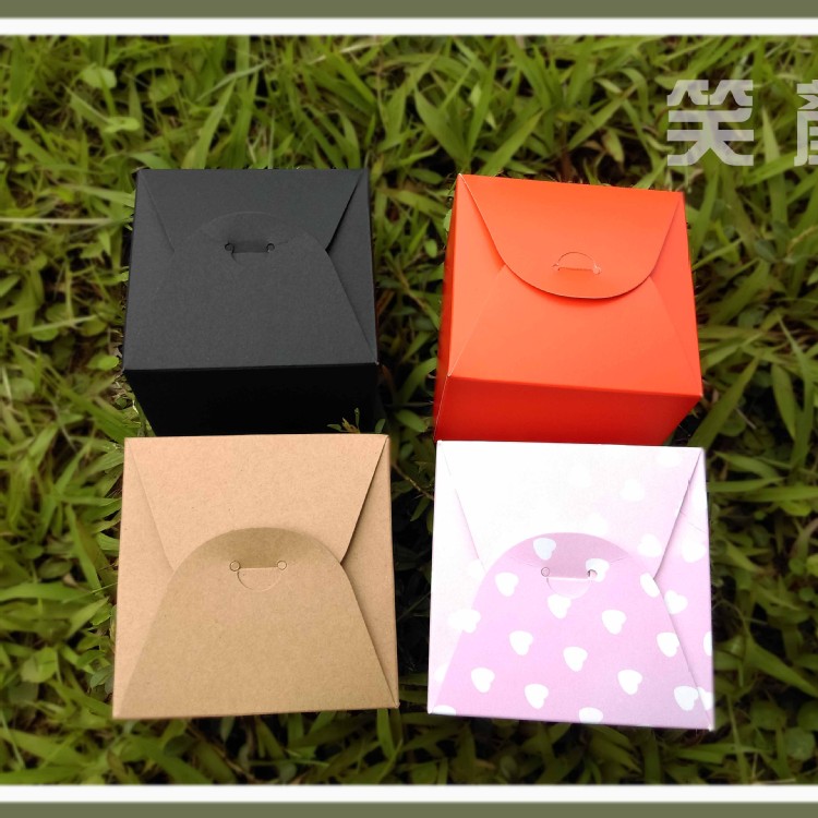 黑色包裝盒迷你小糖盒迷你S號牛皮紙方形盒單入月餅盒牛軋糖盒牛皮紙包裝盒禮品盒禮物盒手工皂單入禮盒
