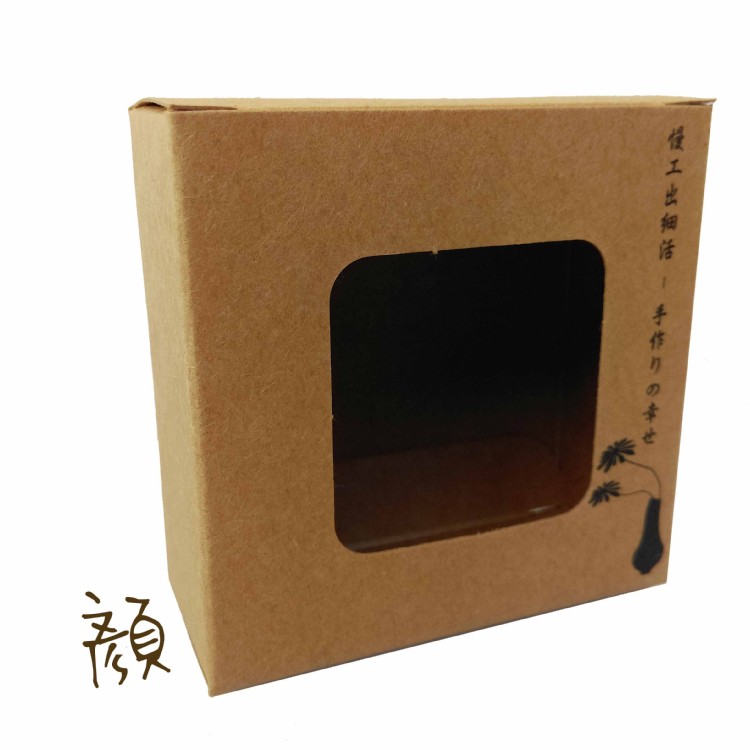 BI-1040牛皮盒慢活花版 7號方窗 牛皮紙盒 包裝盒 包裝紙盒 牛皮盒 牛皮紙包裝盒 牛皮包裝盒