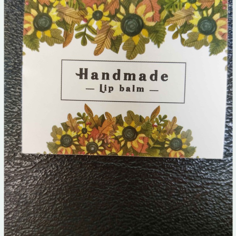 護唇膏貼紙 潤唇膏貼紙 沈靜花園-向日葵 Handmade Up balm手作潤唇膏貼紙 護唇膏管珠