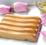 流線型 原木香皂盤