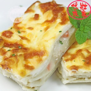 焗烤奶汁雞蓉千層麵(不含乳酪絲、盒子)