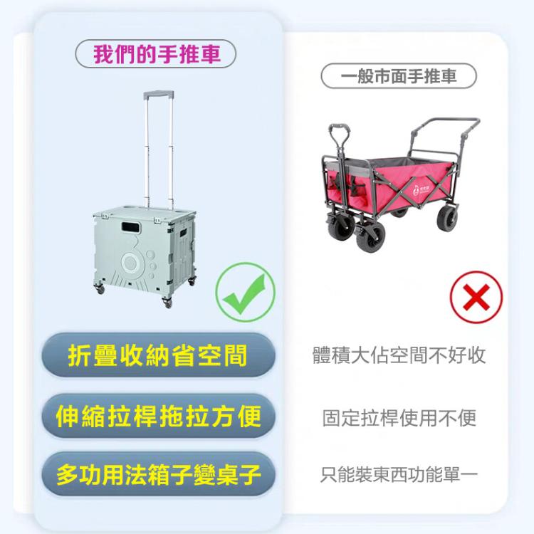 【DaoDi】四輪萬向折疊購物車升級置物槽