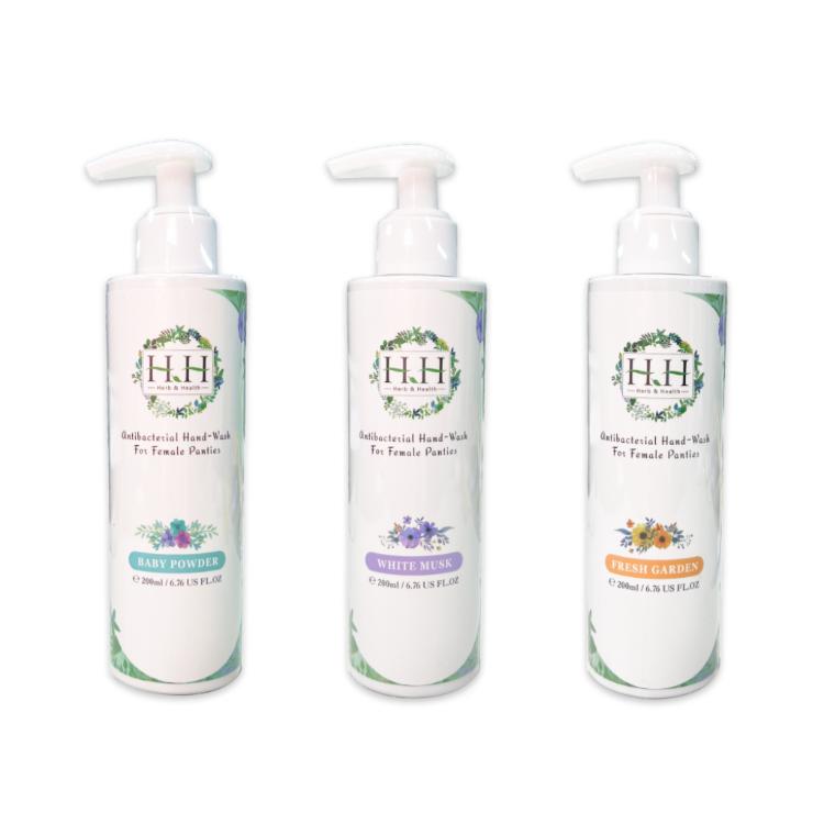 【HH 草本新淨界】 女性私密衣物抗菌手洗精 寶貝粉香/ 清新花園 / 白麝香 200ml/瓶