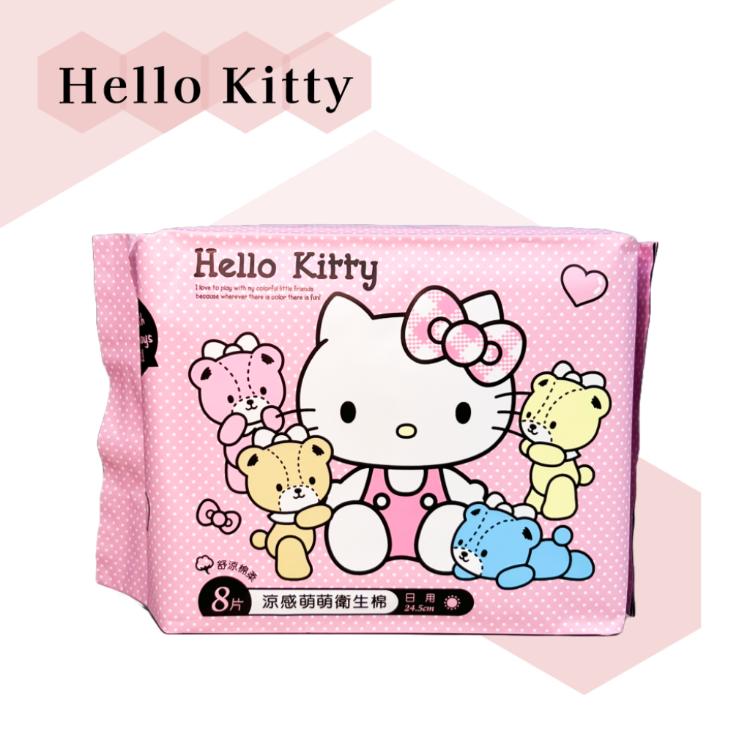 Hello Kitty 涼感萌萌衛生棉(日用)／涼感甜睡衛生棉(夜用)／涼感透氣護墊 (3款任選)