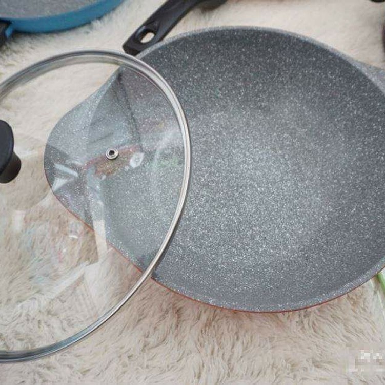 韓國Ecoramic鈦晶石頭抗菌不沾鍋-28CM萬用鍋