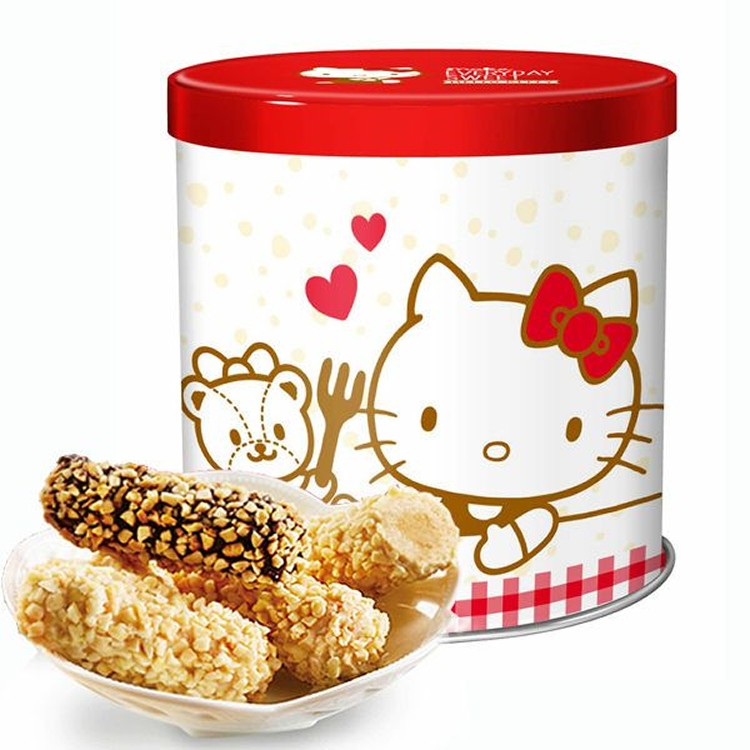 Hello Kitty 巧克力杏仁捲心酥鐵桶禮盒