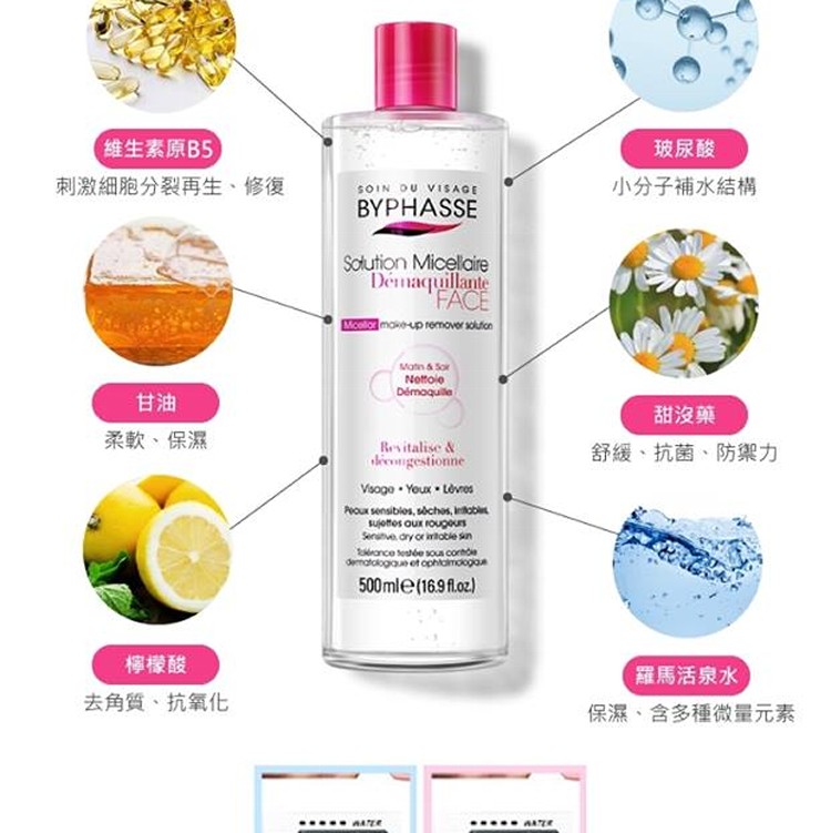 歐洲原裝BYPHASSE【蓓昂斯】保濕潔膚液500ML