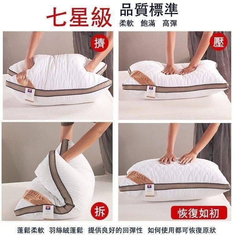 抗菌防蟎7星級飯店枕頭(一組2入)