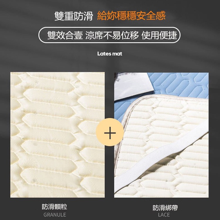 可水洗冰絲乳膠蓆三件組(加大)