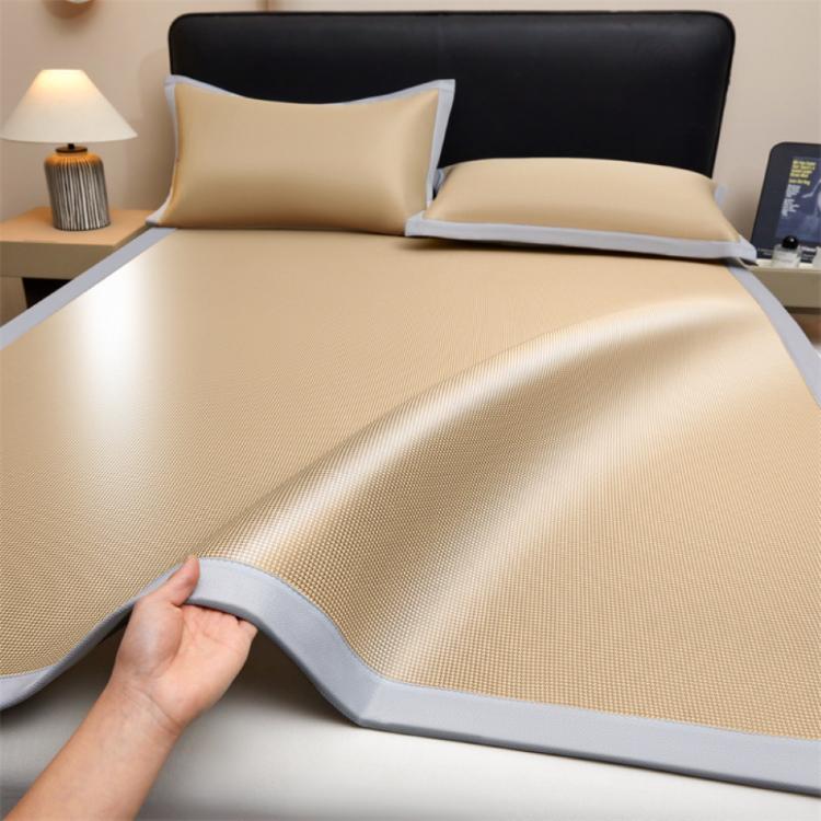 【CityStar】夏季新款可機洗千鳥紋冰絲涼蓆兩件套-120*200cm (單人床)