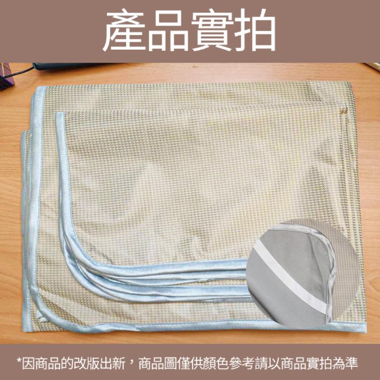 【CityStar】夏季新款可機洗千鳥紋冰絲涼蓆三件套-180*200cm (雙人床)