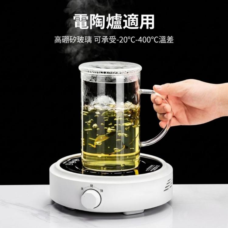 【CITY STAR】1000ml超大容量高硼矽玻璃水杯｜耐熱透明附蓋茶杯｜居家辦公泡茶杯