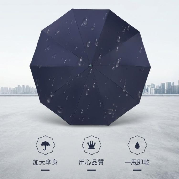 【CityStar】捷果傘12骨加大反向折疊傘 晴雨兩用防曬遮陽 採用12骨加固傘架，結構穩定抗風不