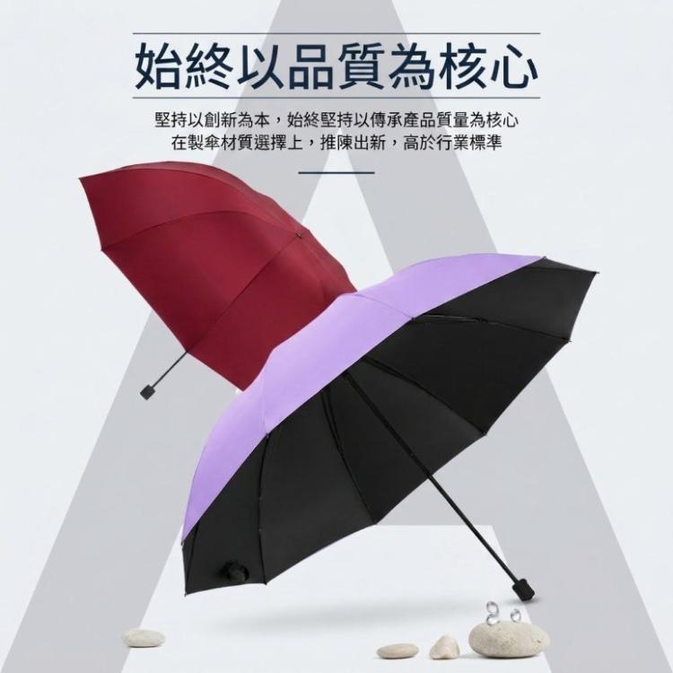 【CityStar】捷果傘12骨加大反向折疊傘 晴雨兩用防曬遮陽 採用12骨加固傘架，結構穩定抗風不