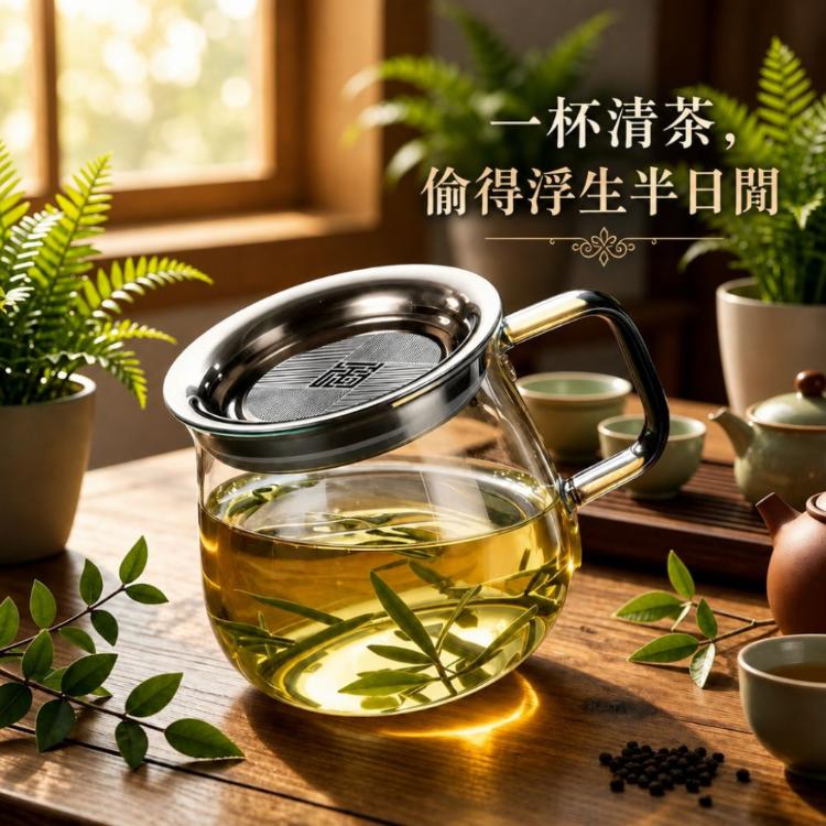 【CityStar】高硼矽玻璃泡茶壺304不鏽鋼濾網免開蓋耐熱茶壺