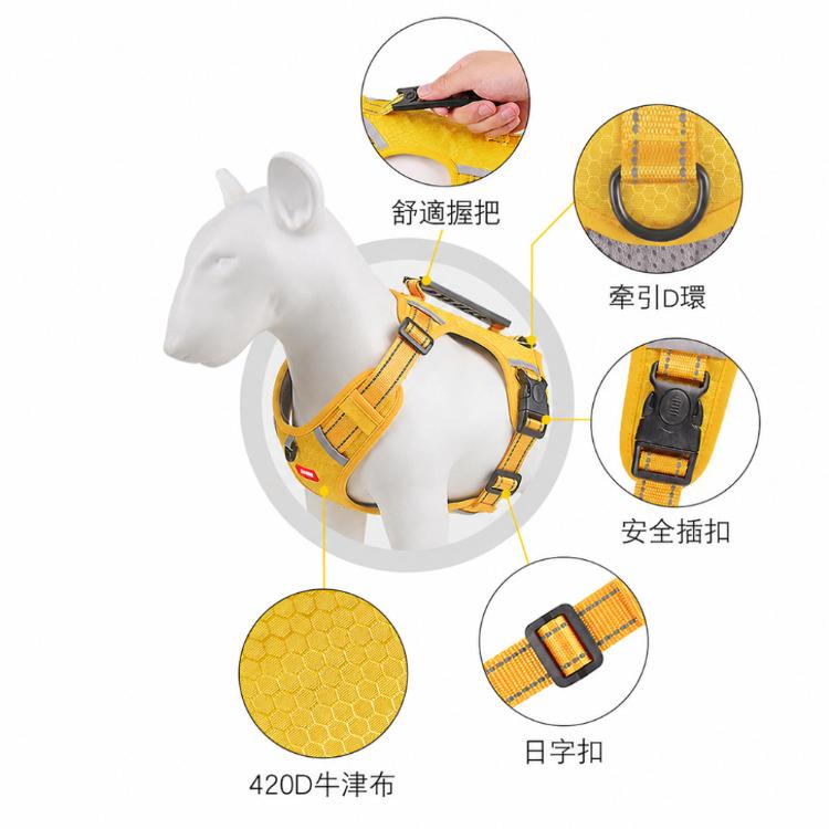 【CityStar】防暴衝反光寵物胸背帶 可調式胸背帶 ( XS-S )