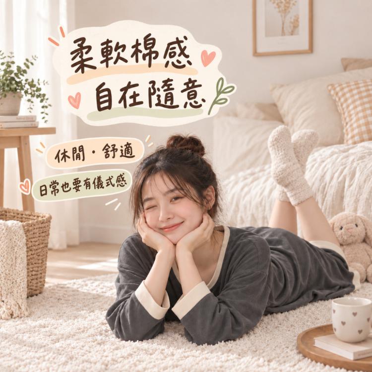 【CityStar】暖暖窩長版睡衣裙 女款寬鬆大尺碼圓領長袖居家睡裙