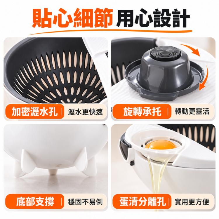 【CityStar】多功能護手刨絲器 大容量蔬果切絲瀝水籃