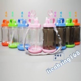 3-LEAVES彈蓋大手把背帶Tritan水壺1000 cc