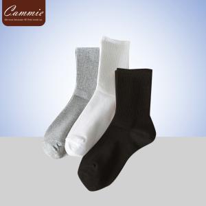 【cammie】棉質素色中筒襪