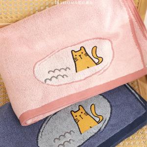 【星紅織品】可愛喵星人純棉浴巾