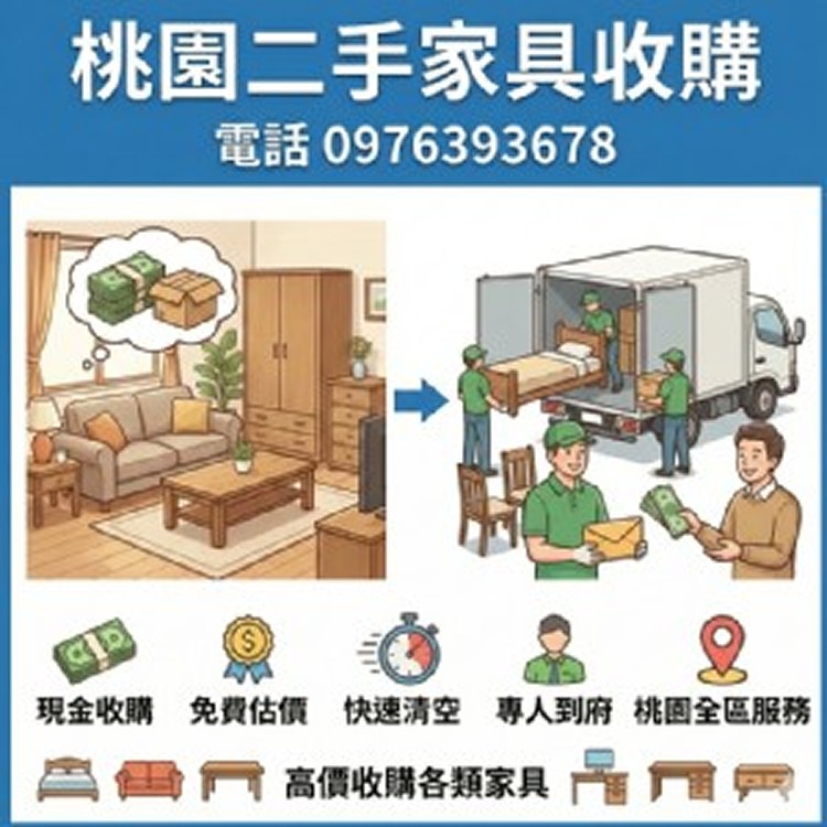 📢【桃園二手家具收購｜現金