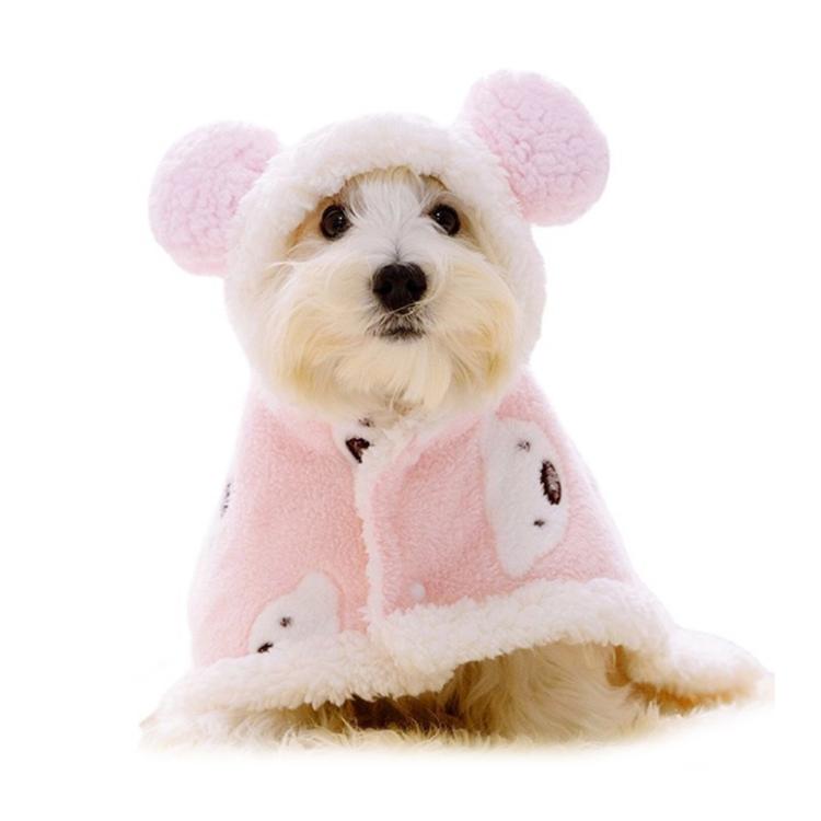 【QIDINA】可愛小熊圖案寵物保暖披風(尺寸任選)