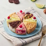 五彩繽紛乳酪8片(原味×2片，堅果×2片，檸檬×2片, 提拉或法式醇乳酪×1片，野莓覆盆子×1片)(