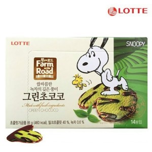 LOTTE SNOOPY田園抹茶薄餅/盒