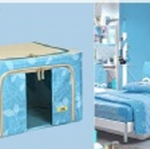 牛津布鐵架摺疊收納箱66L_衣服衣物整理箱 鋼架百納箱 鋼骨收納箱 特價：$180